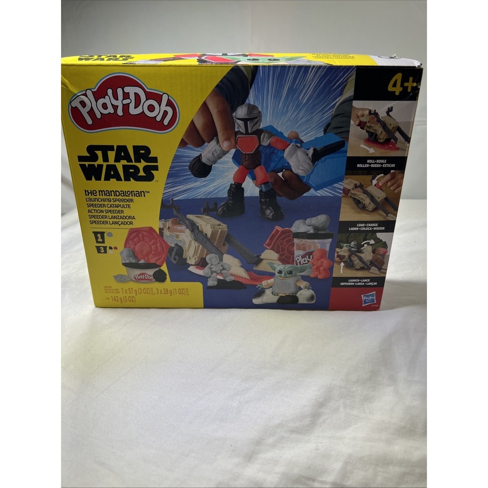 Play-Doh Star Wars The Mandalorian Launching Speeder Catapulte Playset - New